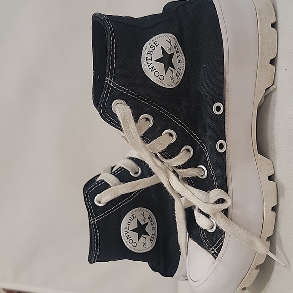 CHUCK FAYLOR BLACK CONVERSE ALL STAR LUGGED PLATFORM SNEAKERS (sz 5.5) - Picture 8 of 8